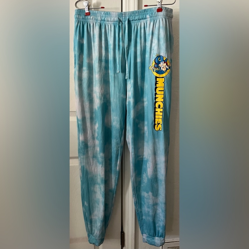 Cap’n Crunch Munchies Blue & White Lounge Pants Joggers size Large